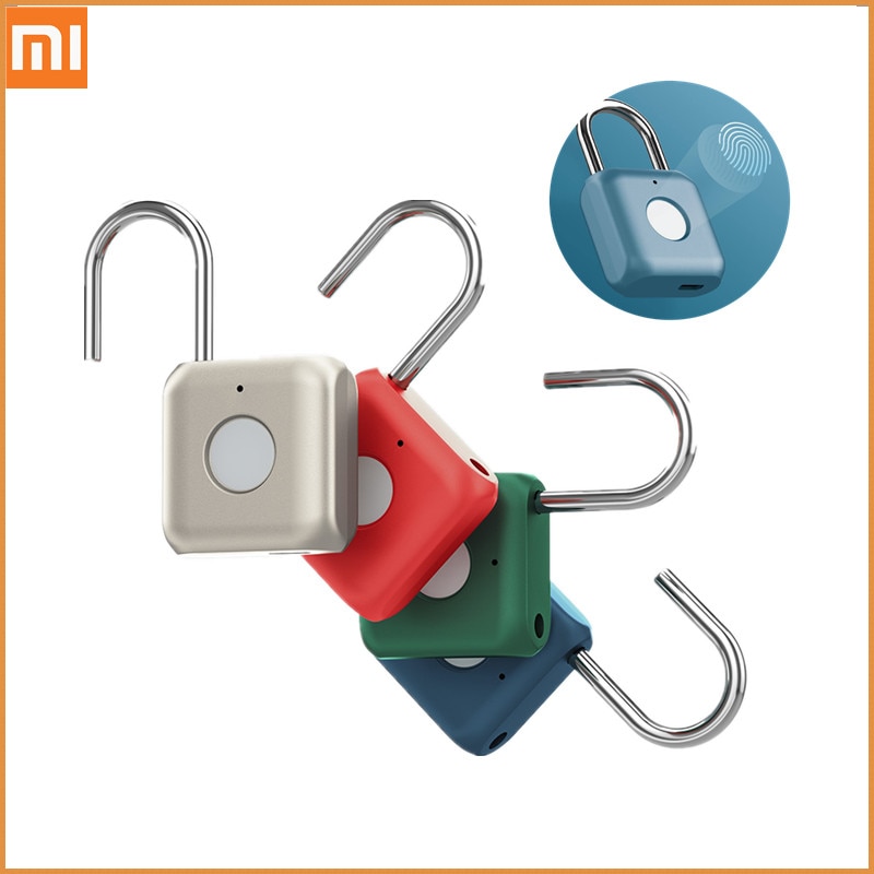 Xiaomi-cerradura inteligente con huella dactilar para puerta, candado antirrobo con carga USB, sin llave, con estuche de viaje para cajón, modelo Kitty Mijia