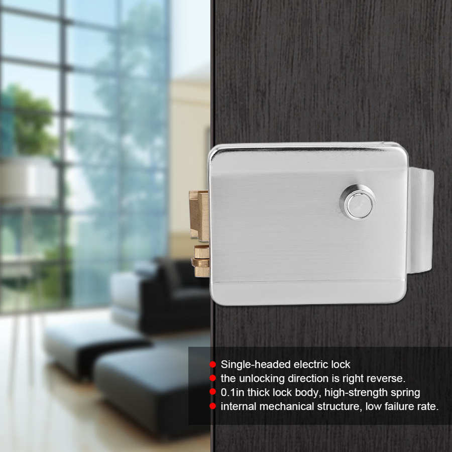 Single Headed Electric Control Lock Kit DC12V High Sensitivity Anti-Theft Security Door Access
