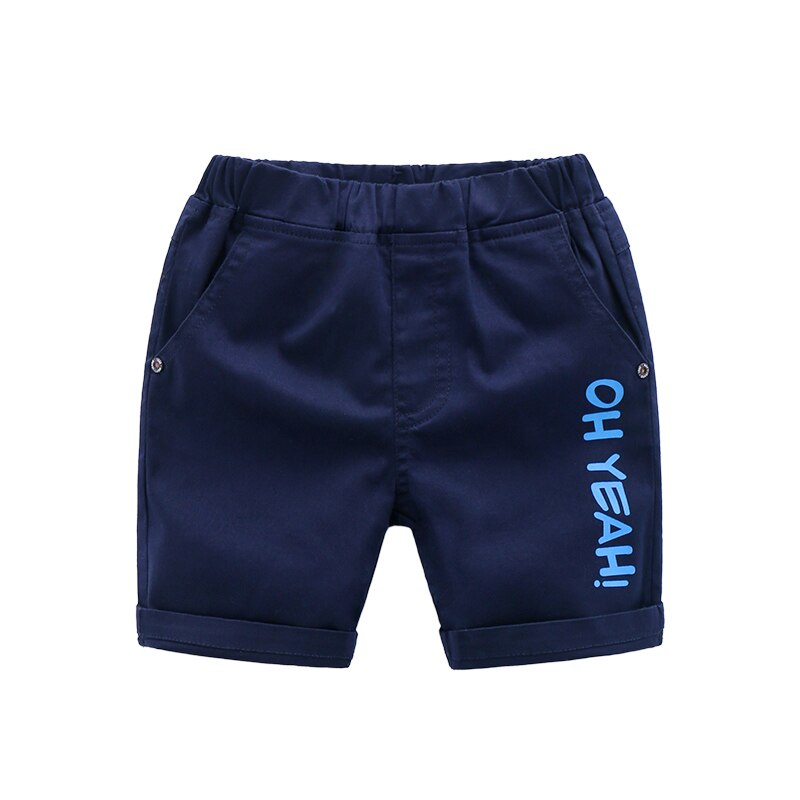 De Perzik Zomer Katoen Kinderen Strand Shorts Voor Jongens Peuter Kids Casual Broek Baby Jongens Shorts Elastische Taille Voor 3-8Years: Navy Blue / 7