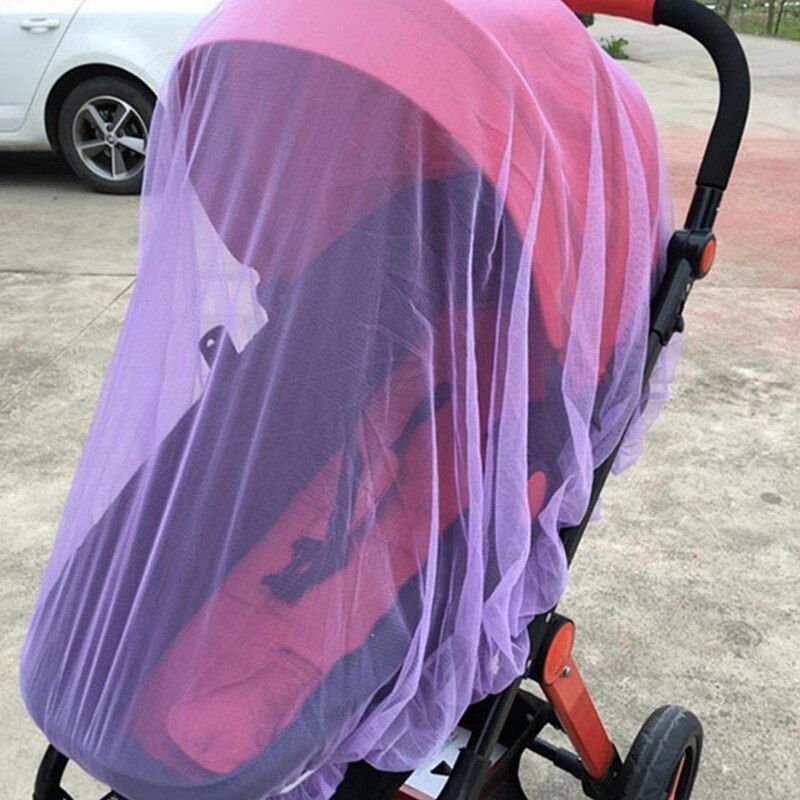 Cortina antimosquitos para cochecito de bebé, mosquitera para cochecito de bebé, cubierta para carro, cuidado de insectos, 150cm: Morado