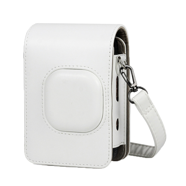 Für Fujifilm Instax Mini Liplay Hybird sofortig Film Kamera Tasche fallen PU Leder retro Schwarz Braun Weiß Tragen Abdeckung Schulter Taschen: Weiß