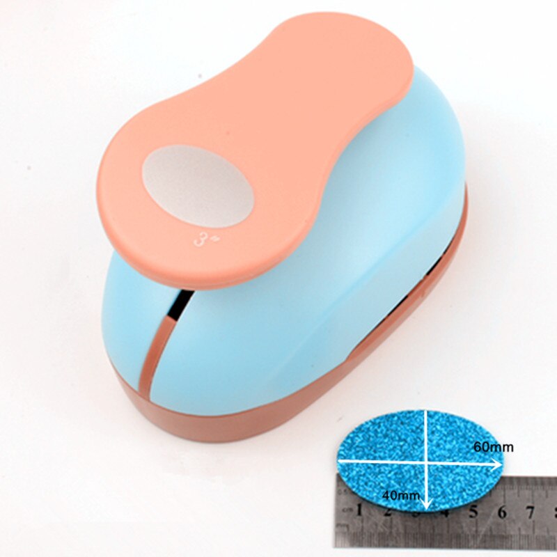 3"/60*40mm Oval shaped EVA foam paper graph hole punch for card handmade Geometry craft punch furador scrapbook