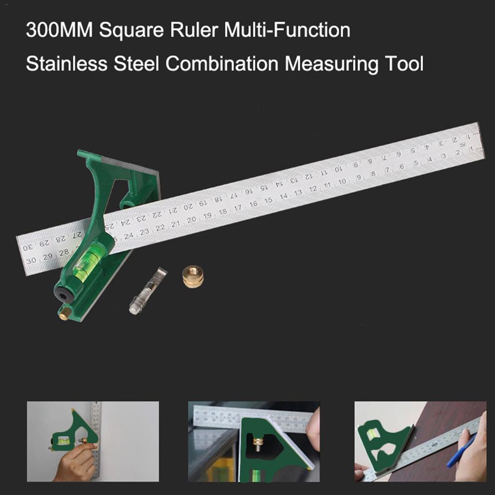300MM Square Ruler Multi-Function Stainless Steel Combination Measuring Tool