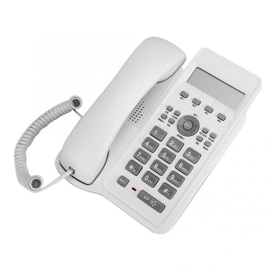Vaste telefoon met snoer, bureau-wandtelefoon voor thuisgebruik met twee-draadsinterface voor thuiskantoor, hotelbedrijf
