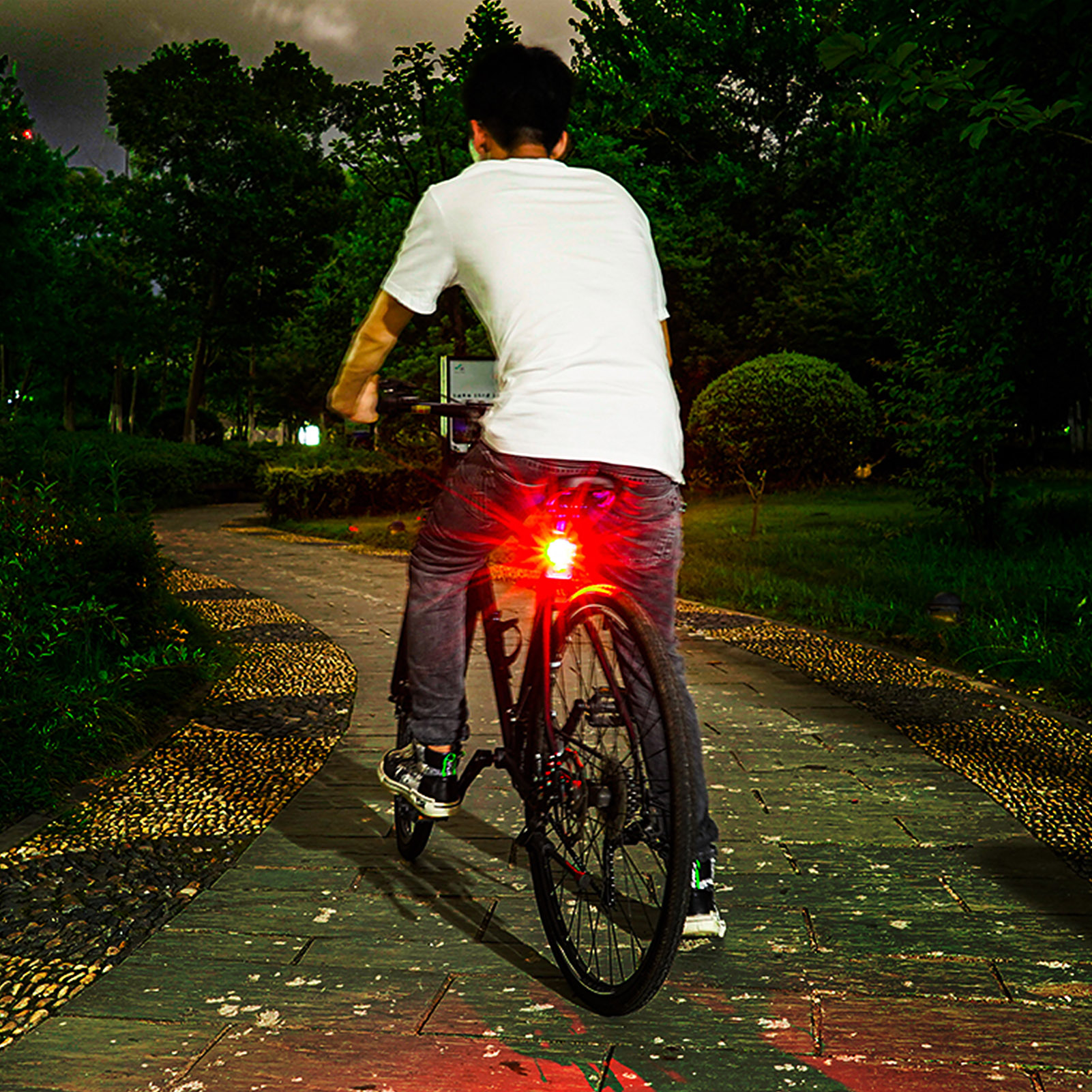 Lixada-luz trasera LED para bicicleta, luz nocturna de seguridad en ciclismo, luz de advertencia, accesorios para bicicleta de montaña 2024