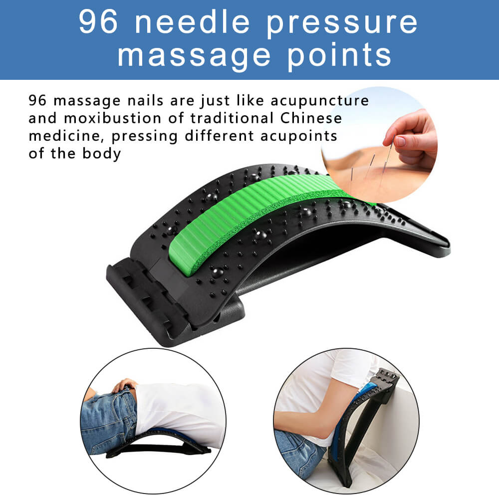 Appareil de massage lombaire, équipement d'étirement du dos, soulagement de la douleur sciatique, Support de Relaxation de la colonne vertébrale, outils de Fitness, régulation à 3 vitesses