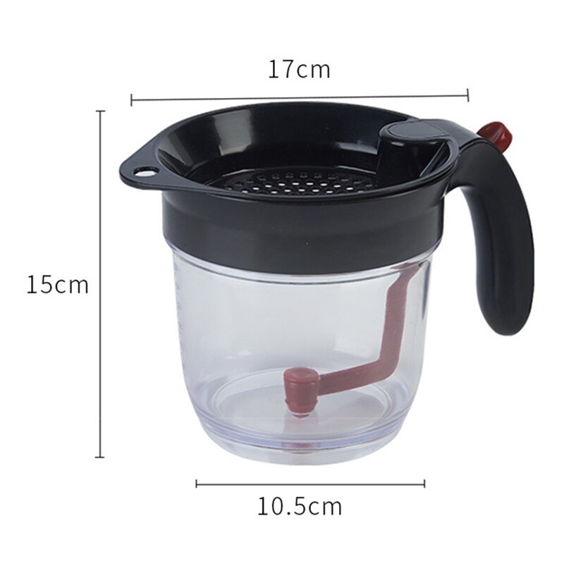 ABSF Küche Werkzeug Fett Separator mit Boden Freisetzung Fett Separator mit Sieb Suppe Rückstände Öl Filter Separaten
