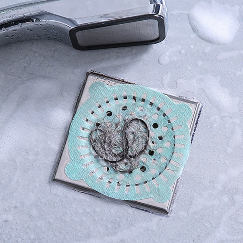 Filtro de agua desechable para desagüe de suelo no tejido, 10 Uds., filtro para el pelo, filtro para el pelo, JAN88