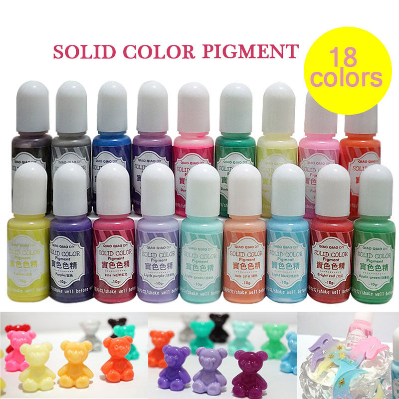 UV Resin Pigment Polish Solid Glue for Silicone Mold Jewelry Making DIY Handmade Crafts 18 Colors DOD886