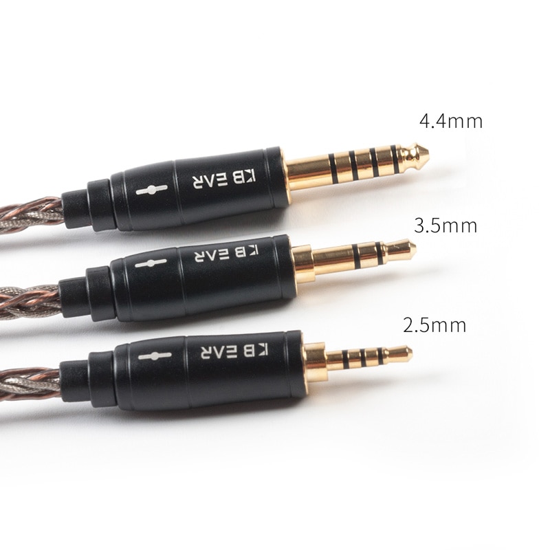 AK KBEAR-rhyme 8 Core Upgraded Copper-Silver Hybrid Earphone Cable 4.4/2.5/3.5mm Cable With MMCX/2Pin/QDC /TFZ