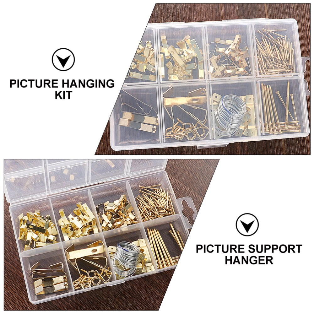 200pcs Heavy Duty Picture Hooks Photo Hangers Support Hanging Kit