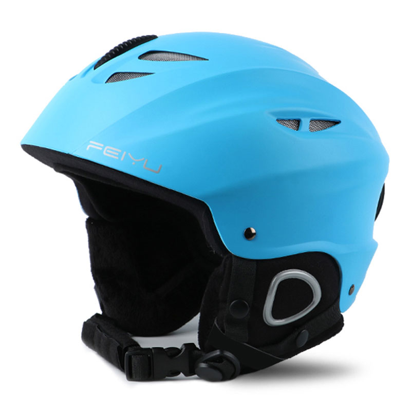 Outdoor veiligheidsskihelm voor volwassenen, integraal gevormde skihelm voor snowboard, skateboard, sneeuwskihelm voor motorfietsen: Hemelsblauw / M(54-58cm)