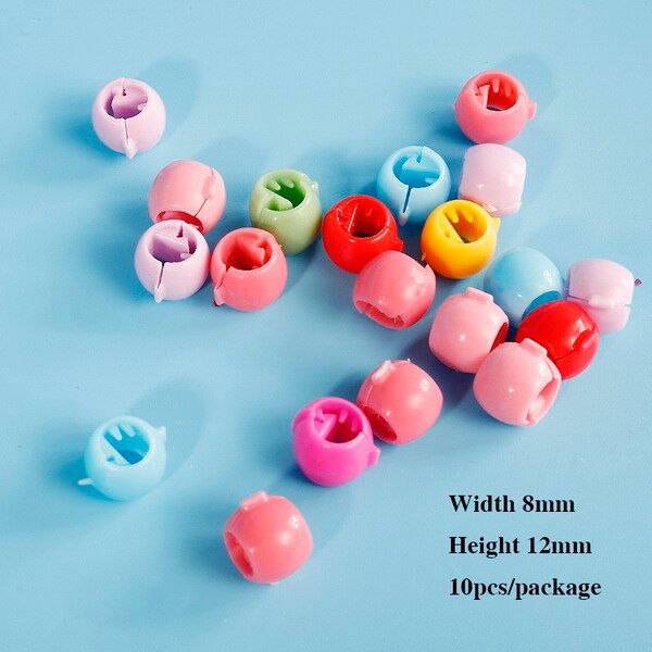 Bebis flickor liten hårklo söt godisfärg blomma hår käkklämma bb tjejers hårnål barn håraccessoarer: F  (10 st)