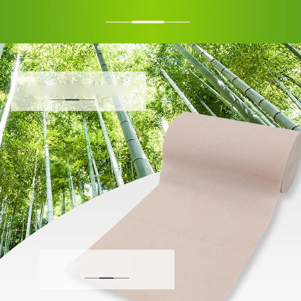 Coreless 10 Roll Bamboo Tissue Paper Towels Bamboo Pulp With Bamboo Pulp Fiber Strong Toughness Household Wettable Water Paper