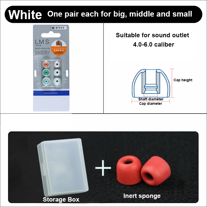 3 par ørepropper til sony wf -1000 xm 4 bløde silikone beskyttende ørepropper anti-allergiske ørepropper undgår at falde af ørepuder cover: Hvid-sml