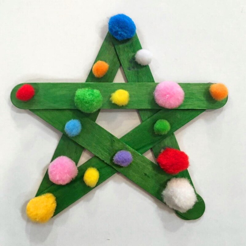 Pipe Cleaners Crafts Set Crafting Kit Chenille Stem Pompoms Googly Eyes Wooden Stick for DIY Crafts Doll Making Supplies