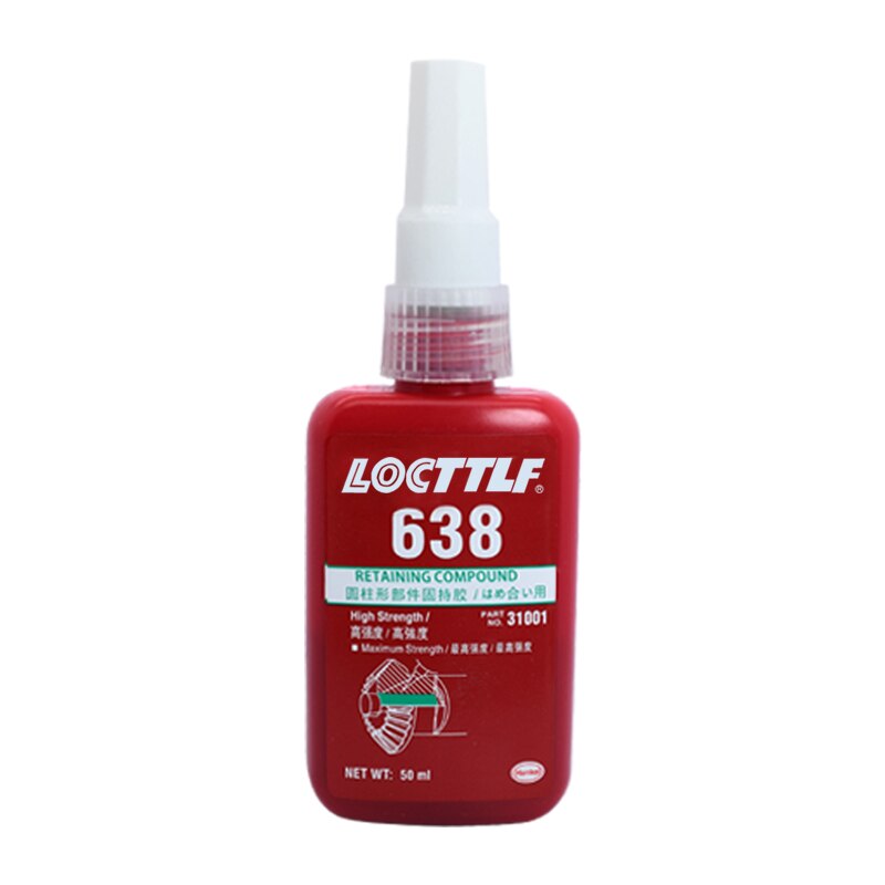Pegamento cilíndrico de sujeción Locttlf 648, 680, 609, 638, sello de calafateo, rodamiento anaeróbico, sujeción permanente de alta resistencia, 50ml: 638 50ml