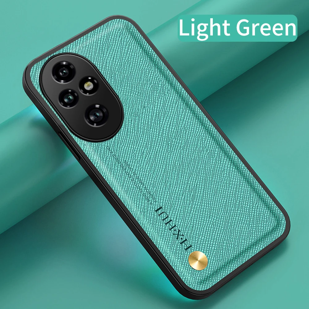 Suporte magnético para carro, capa de couro com textura de grão cruzado para honor200 honor 200 pro honar honer 200pro 5g 200pro, coque à prova de choque: alumínio / Bege