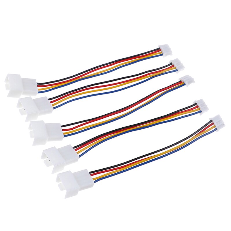 Cables de extensión de conector PWM para ventilador de ordenador, conector Universal pequeño de 4 pines a 3 pines, 4 pines, PVC, interfaz de tarjeta gráfica, 2 uds.