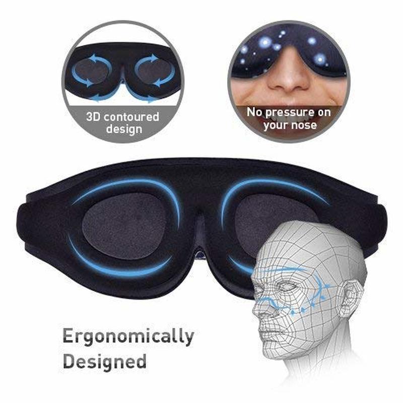 Graphene Electric Heating Eye Mask Far-Infrared Therapy Adjustable Temperature Sleeping Heated Mask to Relieve Dry Puffy Eyes