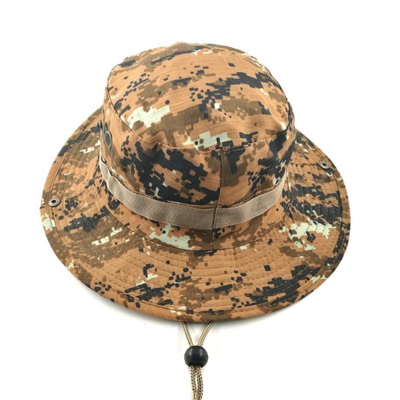 Outdoor Camouflage Emmer Hoeden Jungle Camo Visser Hoed Met Brede Rand Zon Vissen Emmer Hoed Camping Caps Katoen Caps: 6