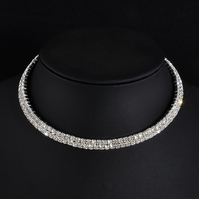 5 Stijlen Strass Choker Kettingen Draaimomenten Kraag Vrouwen Statement Sieraden: 2