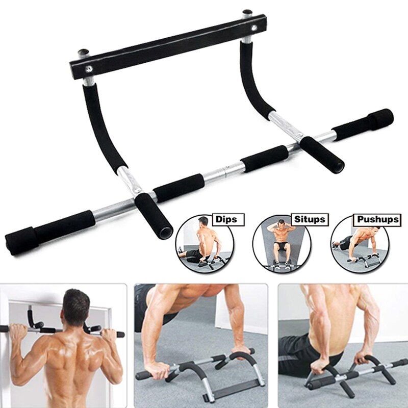 Pull Up Sit Up Door Bar Portable Chin-Up for Upper Body Workout Doorway SEC88: Silver