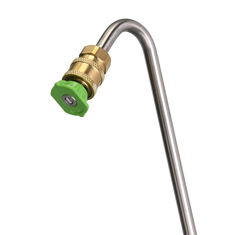 Pressure Washer Gutter Cleaner Attachment, Angled Extension Wand for Gutter Cleaning, 5 Spray Nozzle Tips, 1/4 Inch Quick Connec