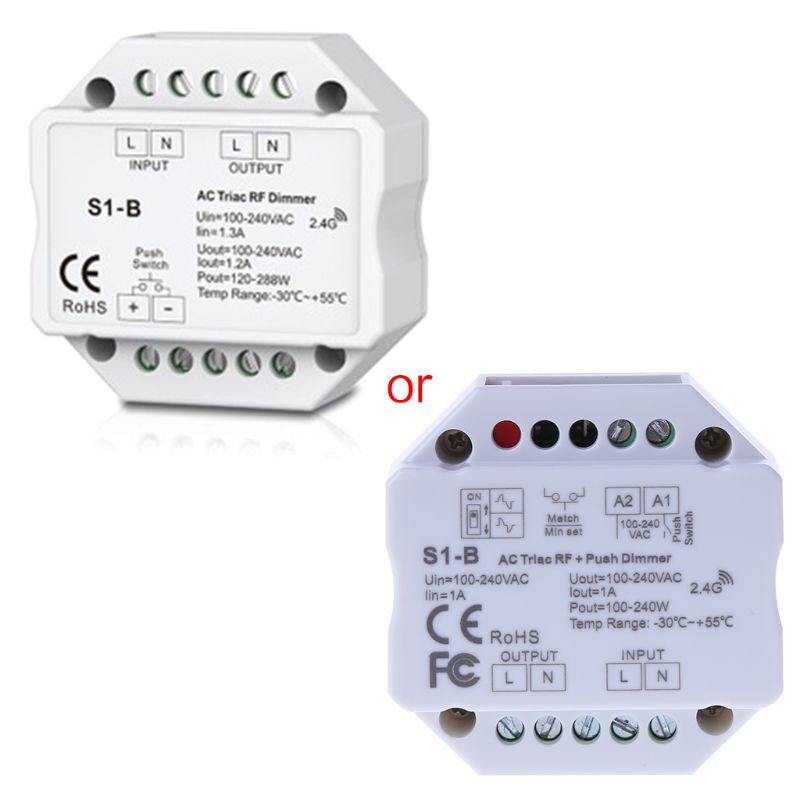 Ac rf triac dimmer draadloze led-lamp dimbare drukschakelaar voor enkelkleurige lamp