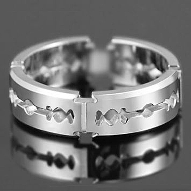 Razor Blade Ring Stainless Steel Hollow Ring Women Men Jewelry Hip Hop Party Club Size 7 8 9 10 11