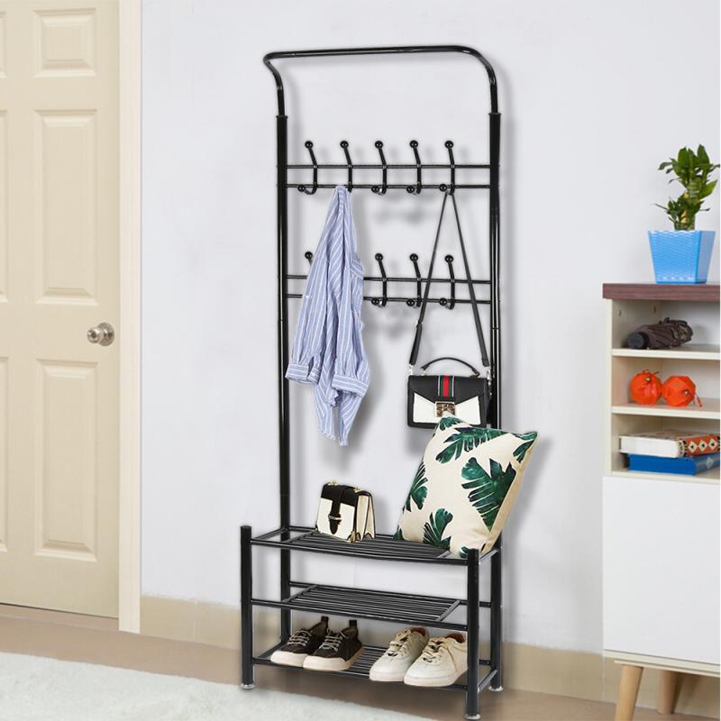 Kledingrek Vloerstaande Kleren Opknoping Opslag Plank Kleerhanger Rekken Thuis Eenvoudige Stijl Slaapkamer Meubels Verwijderbare Hwc