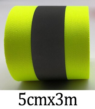 50mm szerokość fluorescencyjna/fluorescencyjna pomarańczowa żółta taśma ostrzegawcza na odzież ochronna robić szycia: 50mmx3m  żółty