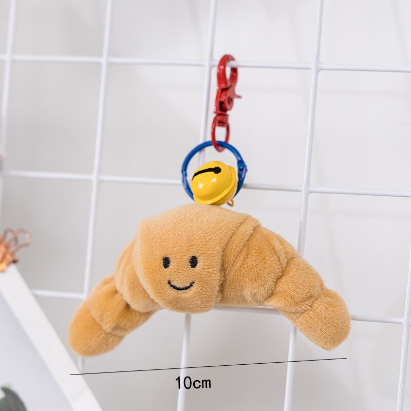 Jouet à mâcher en peluche pour chien, Croissant de Toast, interactif, mignon, résistant aux morsures, molaires, petit et grand gabarit: Croissant-small