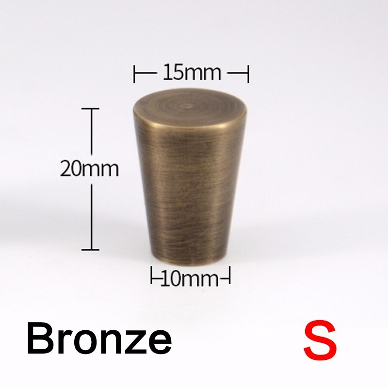 Moden Stijl Kegelvorm Effen Zinklegering Borstel Nikkel Koper Matte Zwarte Kleur Kast Knoppen Lade Handvat Dresser Pull S-M: 4