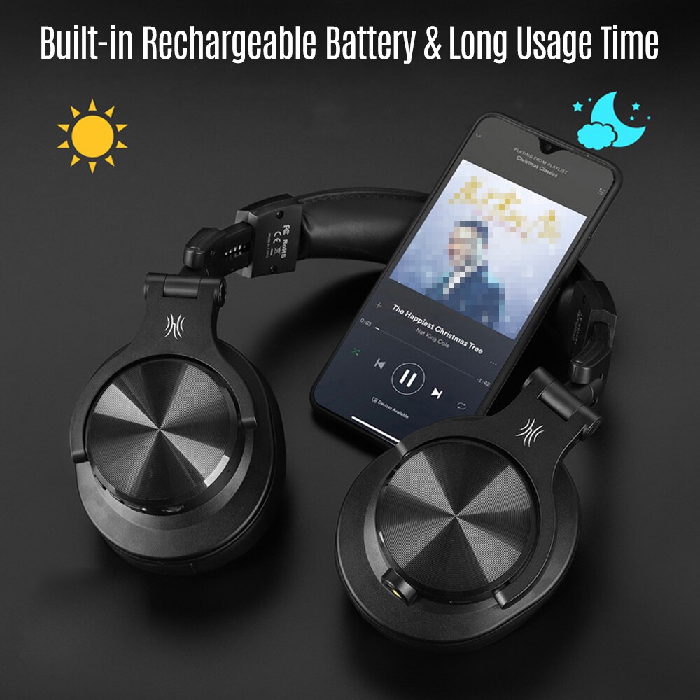 Wireless/ Wired Musical Instrument Monitor Headphones Wired Headset with 3.5mm & 6.5mm Audio Cables DJ recording headphone