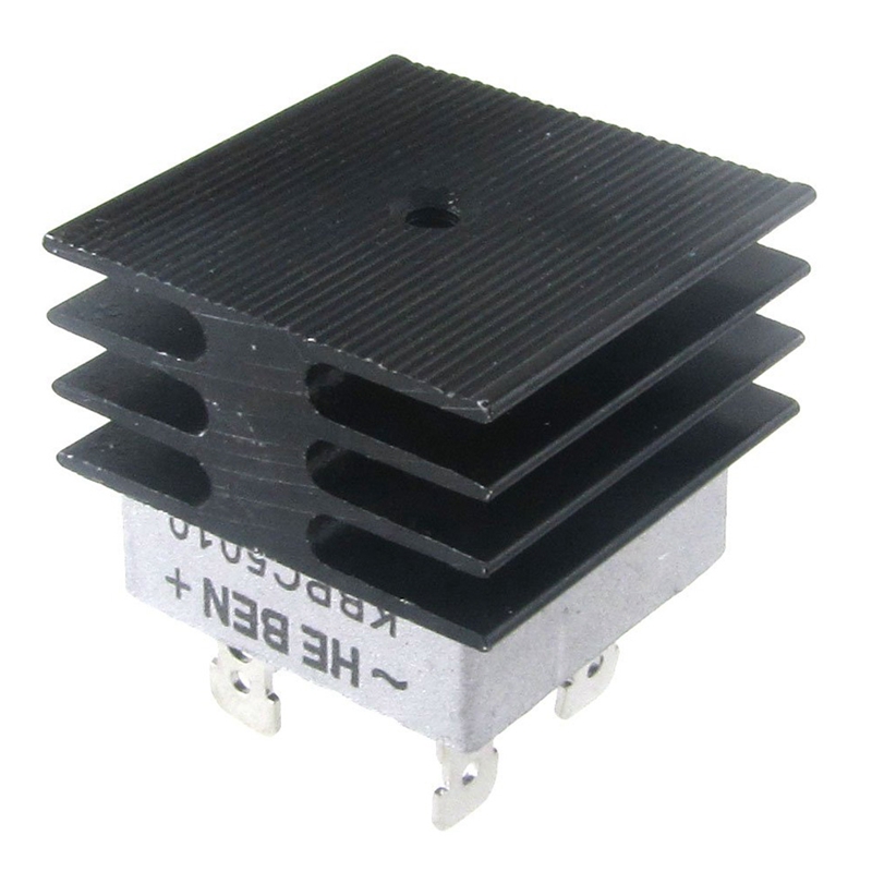 50A 1000V Metal Case Bridge Rectifier Met Heatsink Voor Video Card Mini Koelventilator Radiator Voor