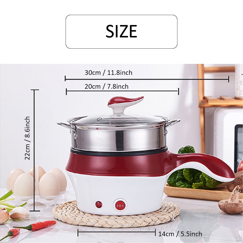 Electric Multi Cooker Frying Pan Grill Pot Mini Rice Cooker Steamer Egg Steamer Soup Heater Pot Frying Pan H