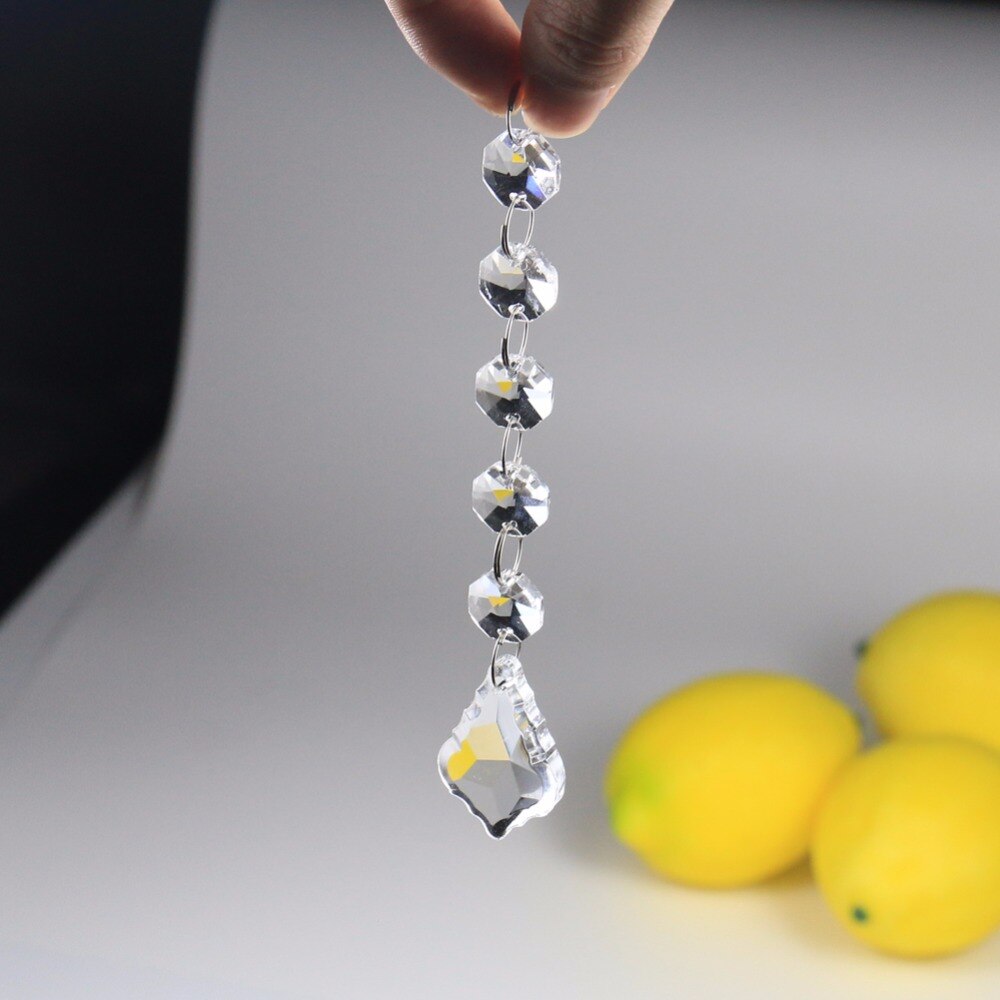 5 stk lang lysekrone glas krystal lampe prisme vedhæng 16cm/6 tommer solcatcher indretning håndlavet