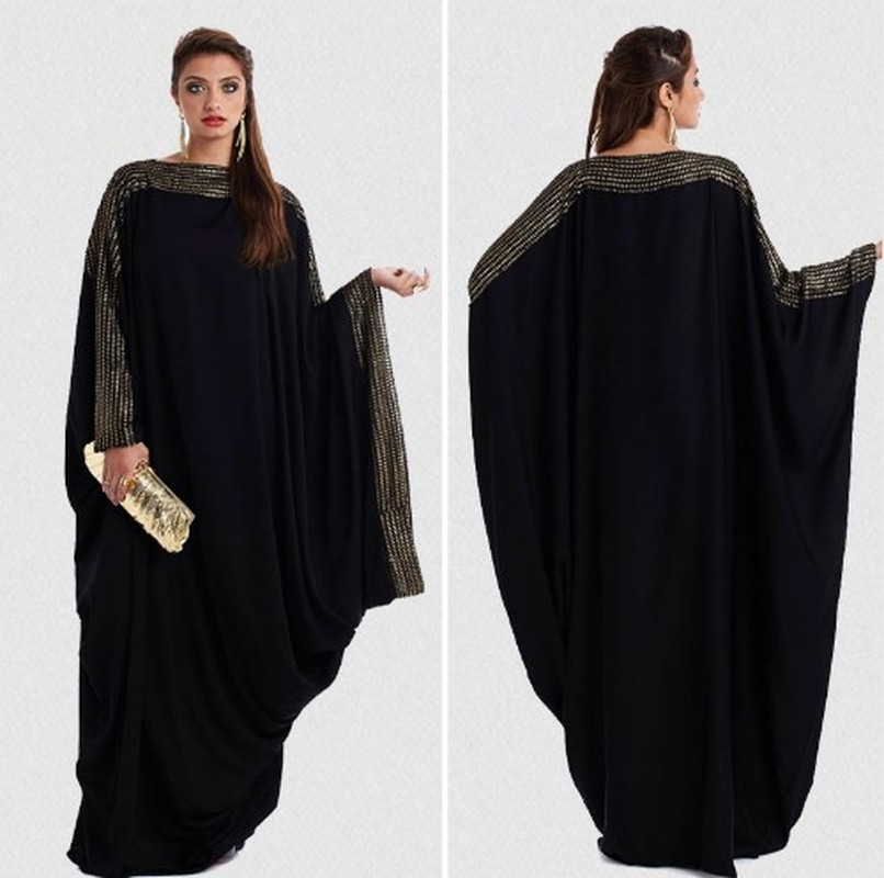 Kaftan Abaya-Robe musulmane marocaine à manches chauve-souris, Hijab, Ramadan, Djellaba, ample, Robe pour femmes