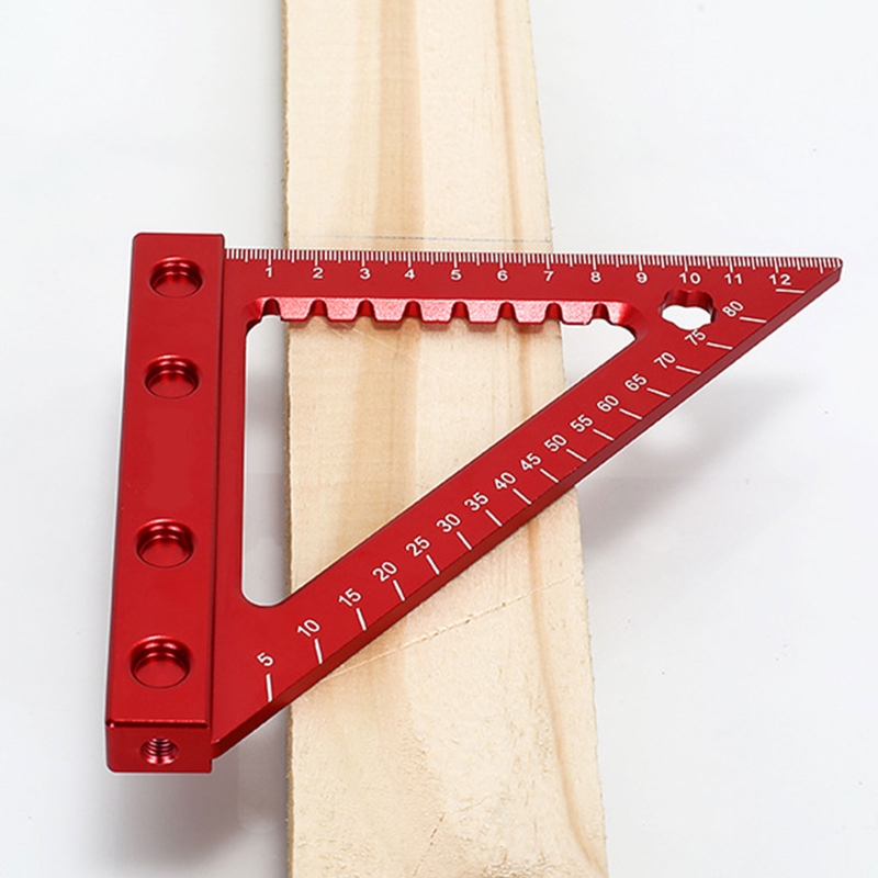 Portable Triangle Ruler Range 15cm Lightweight Right Angle Ruler Carpentry Measuring Tools Double-sided Scale Ruler