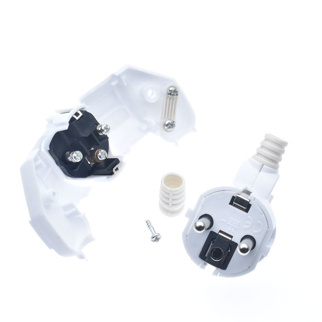 1pair 250v 16a Male Female Assembly Receptacle connector french Russia Korea German EU Schuko power cord wired cable plug Socket