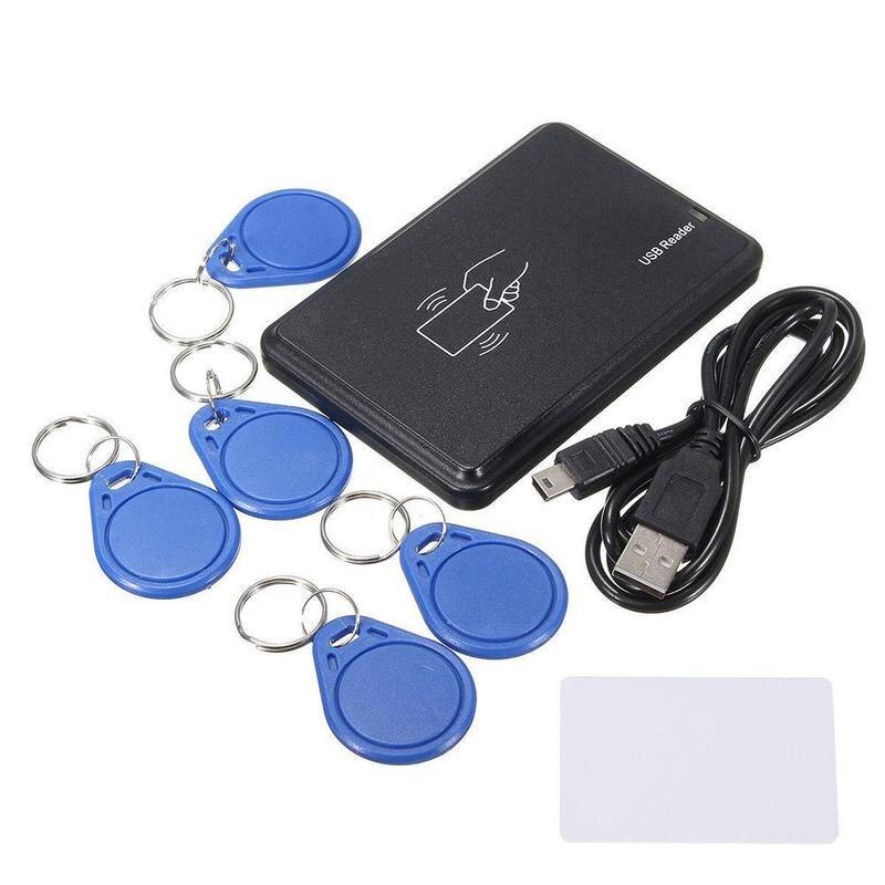 USB Access Control Card Reader RFID Smart Chip Card Writer 125Khz T5577 EM4305 Duplicator Copier Supports Windows: USB-suit2