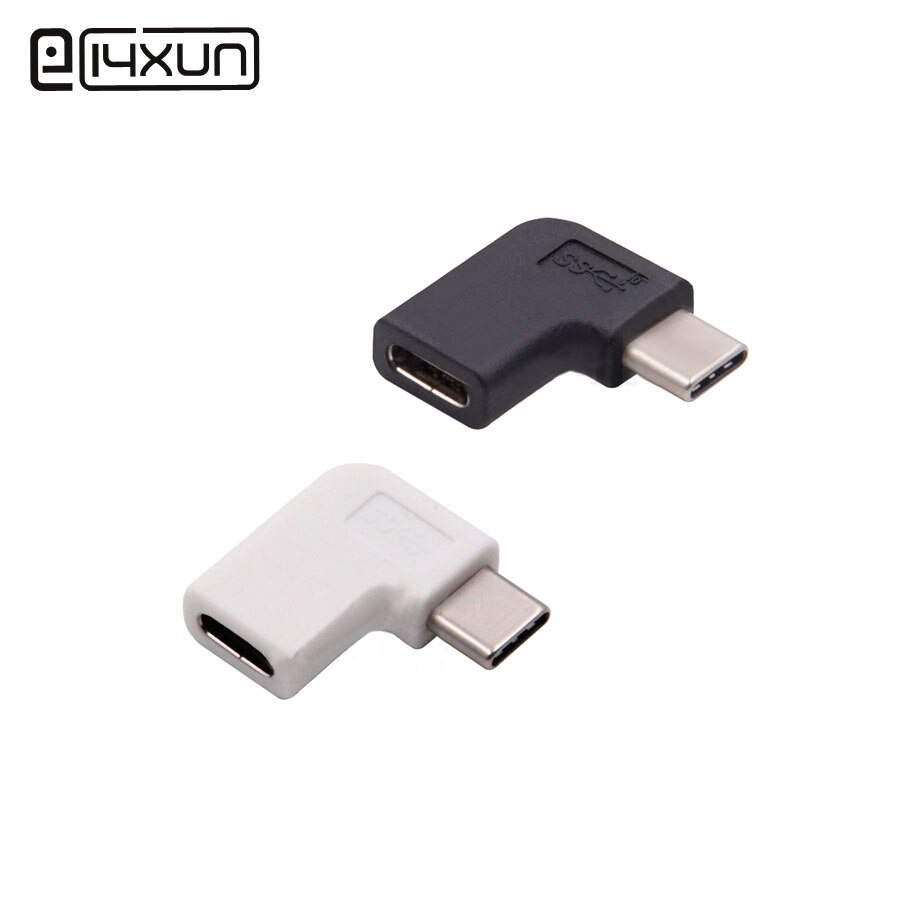 1 stks USB 3.1 Type C Man-vrouw Plug Jack Standaard Type-C 90 Graden Connector Adapter