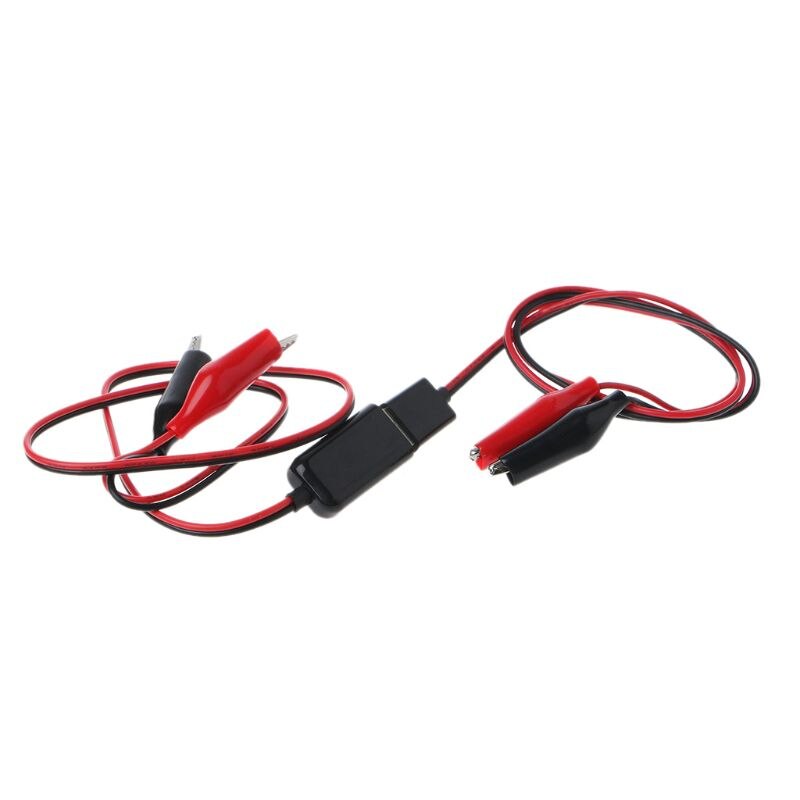 1 Pair Alligator Test Clips Clamp to USB Male Female Connector Power Supply Adapter Cable Wire 50cm Voltmeter Ammeter Monitor
