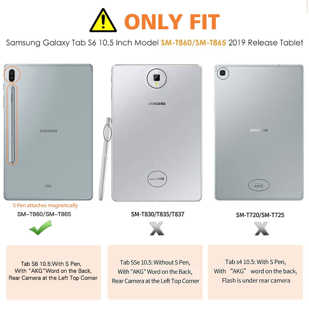 MoKo Case For Samsung Galaxy Tab S6 10.5 ,Heavy Duty Shockproof Full Body Rugged Hybrid Cover with Built-in Screen Protector