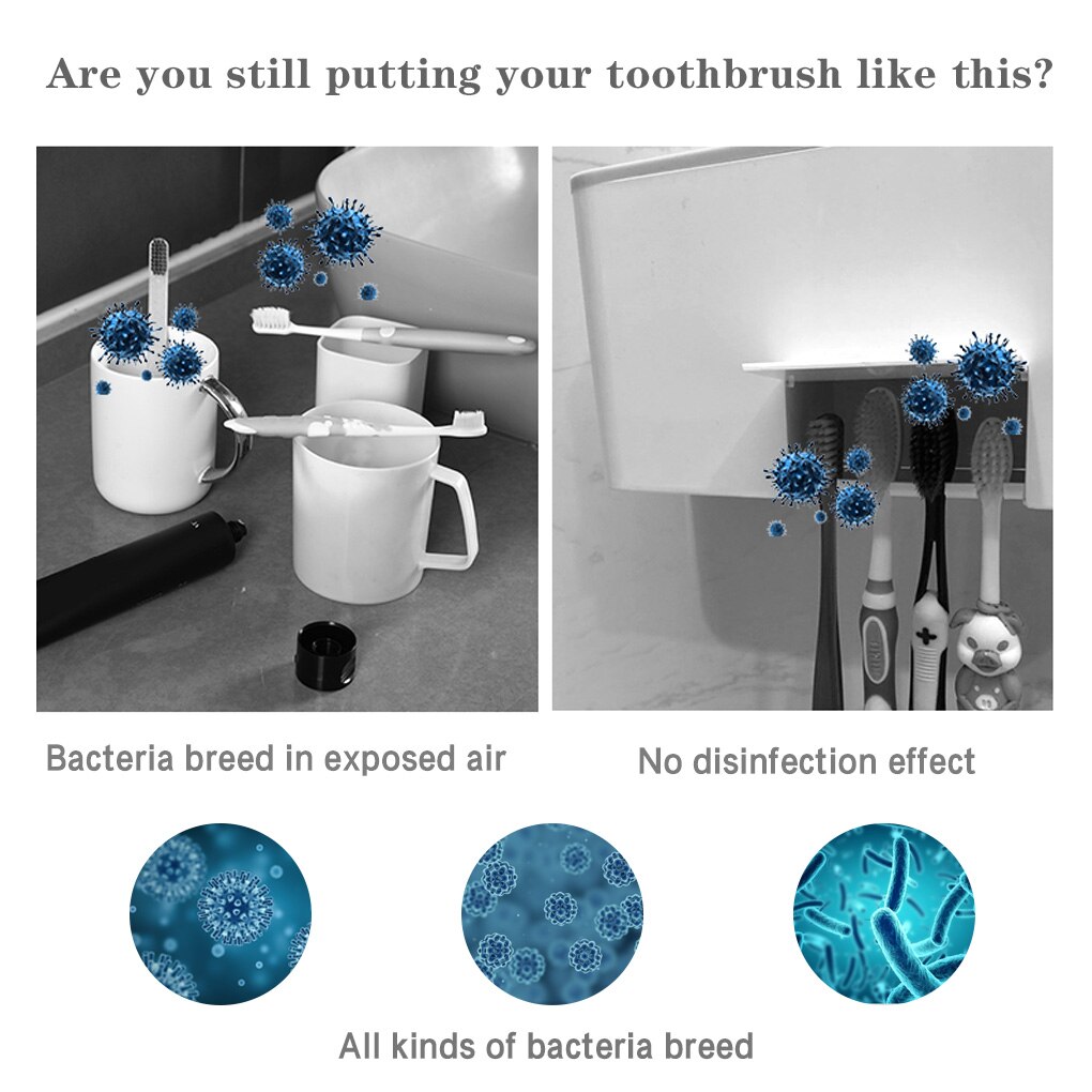 UV Light Ultraviolet Toothbrush Automatic Sterilizer Toothbrush Holder Cleaner