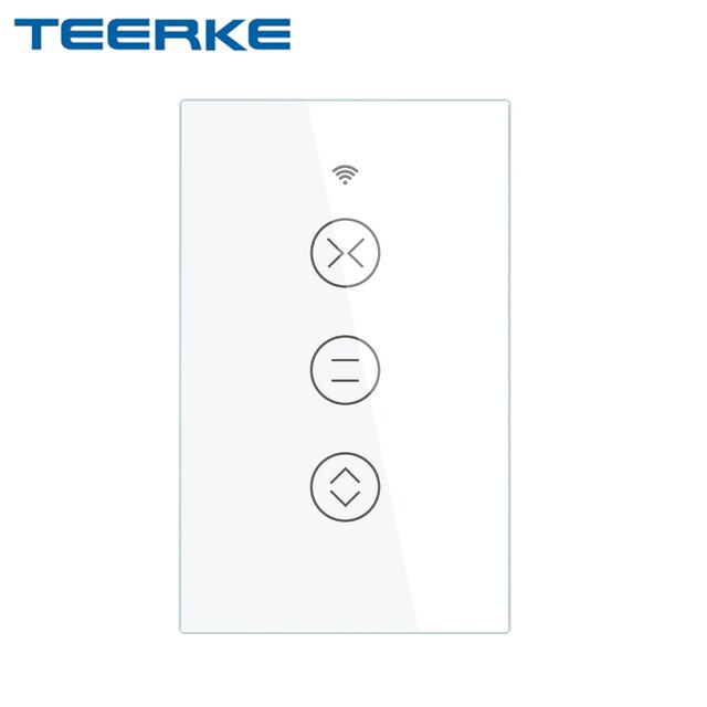 Ons Wifi + RF433 Smart Touch Gordijn Rolgordijnen Motor Schakelaar Tuya Smart Leven App Afstandsbediening Werkt Met Alexa google Thuis: White Curtain Switch