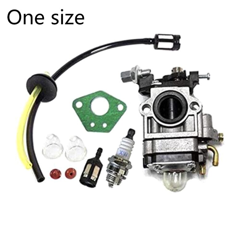 Carburador kit para 52cc 49cc 43cc cortador de escova com vedação mangueira vela ignição gasolina