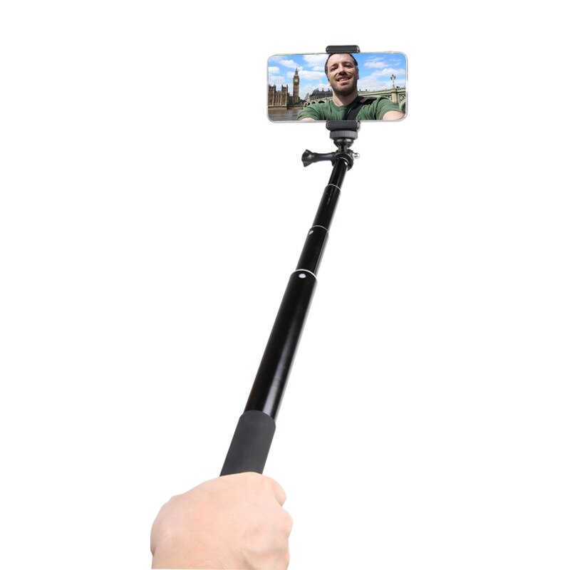 1.5m extensível selfie vara monopod com 1/4 Polegada parafuso buraco para gopro hero 7 6 5 4 3 + 3 ação cam ir pro hd