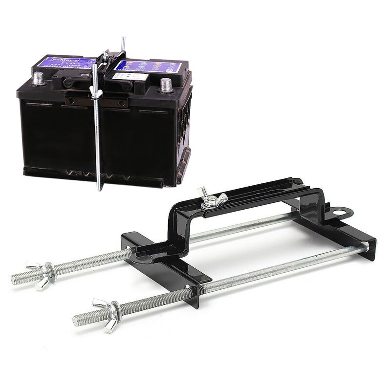 1pc Car Van Battery Retaining Holding Clamp Bracket 275mm with Bolt Tie Hold Down Kit Set